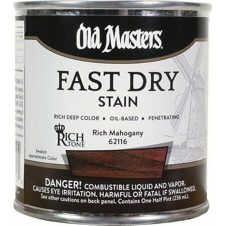 OLD MASTERS .5Pt Rich Tone Fast Dry Stain Rich Mahogany 62116